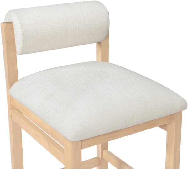 Roundhill Linen Textured Fabric Upholstered Counter Stool