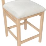 Roundhill Linen Textured Fabric Upholstered Counter Stool
