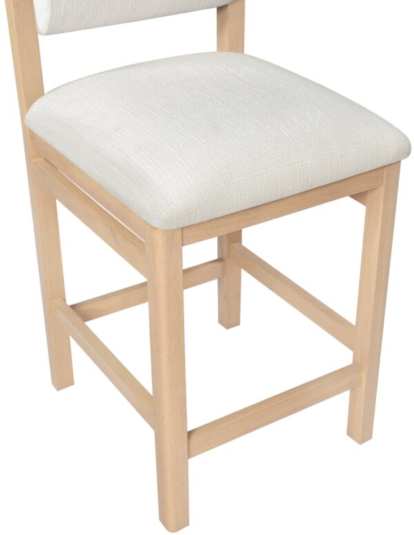 Roundhill Linen Textured Fabric Upholstered Counter Stool