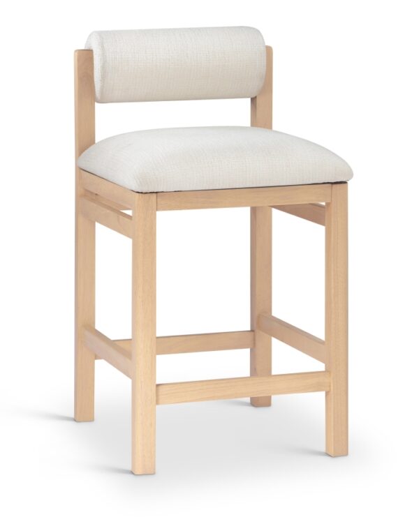 Roundhill Linen Textured Fabric Upholstered Counter Stool