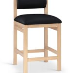 Roundhill Vegan Leather Upholstered Counter Stool