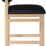 Roundhill Vegan Leather Upholstered Counter Stool