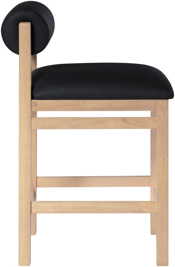 Roundhill Vegan Leather Upholstered Counter Stool