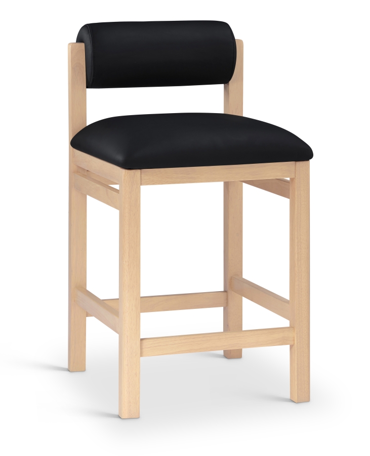 Roundhill Vegan Leather Upholstered Counter Stool
