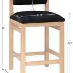 Roundhill Vegan Leather Upholstered Counter Stool