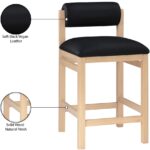 Roundhill Vegan Leather Upholstered Counter Stool