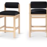 Roundhill Vegan Leather Upholstered Counter Stool