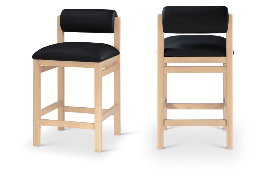 Roundhill Vegan Leather Upholstered Counter Stool