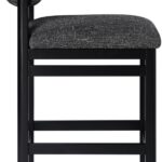 Roundhill Linen Textured Fabric Upholstered Counter Stool