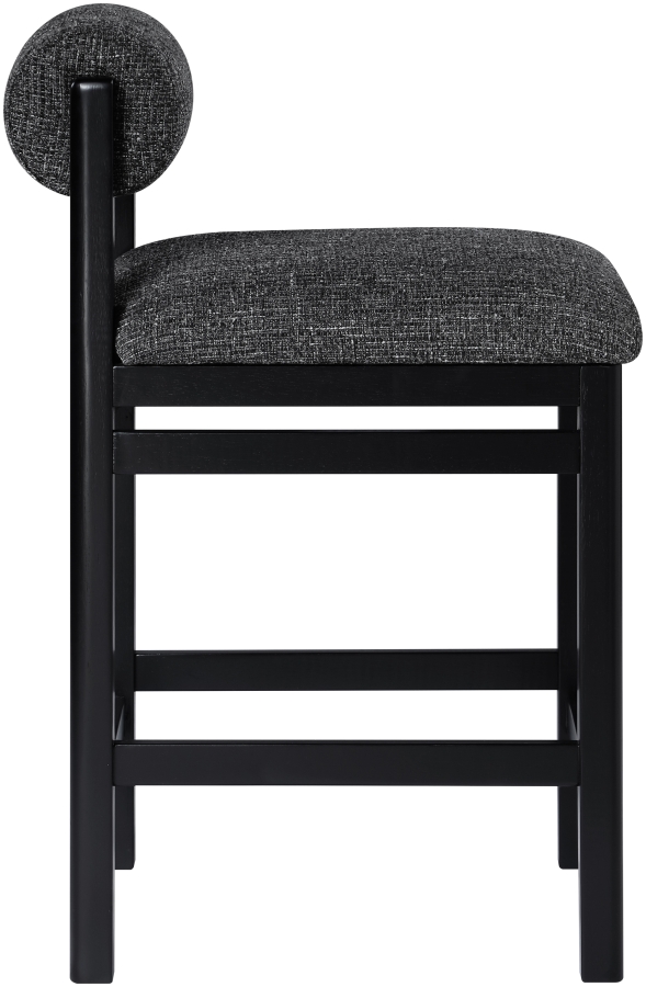 Roundhill Linen Textured Fabric Upholstered Counter Stool