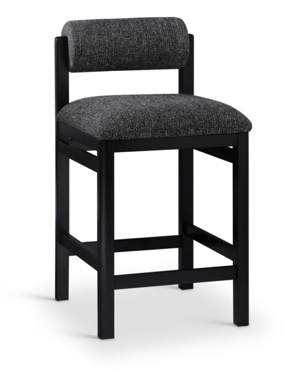 Roundhill Linen Textured Fabric Upholstered Counter Stool