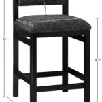 Roundhill Linen Textured Fabric Upholstered Counter Stool