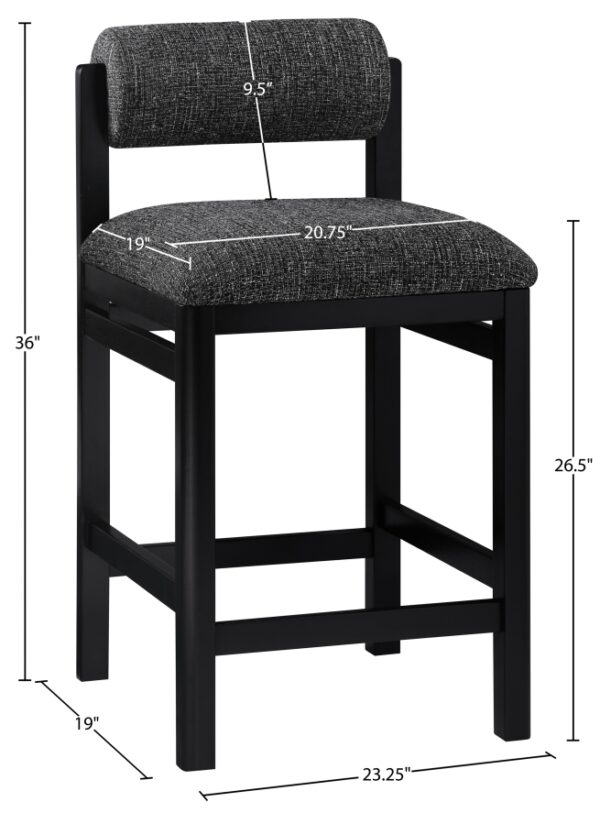 Roundhill Linen Textured Fabric Upholstered Counter Stool