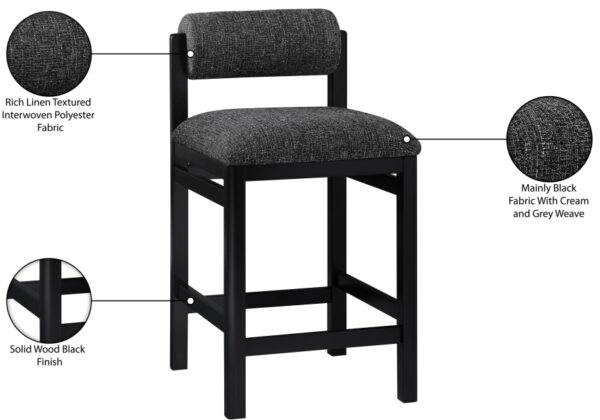 Roundhill Linen Textured Fabric Upholstered Counter Stool