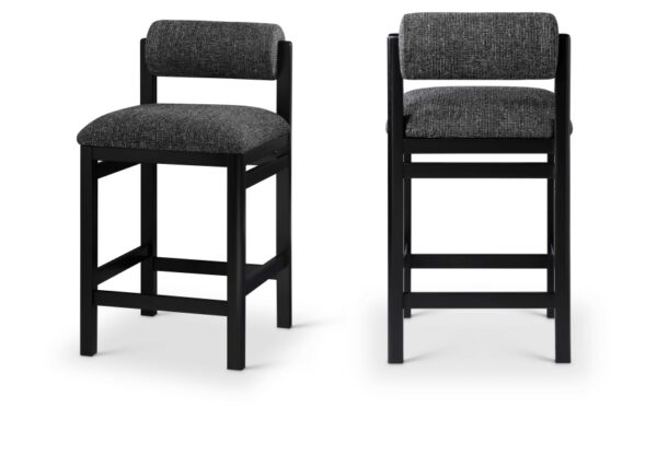 Roundhill Linen Textured Fabric Upholstered Counter Stool