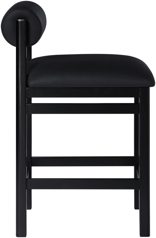 Roundhill Vegan Leather Upholstered Counter Stool