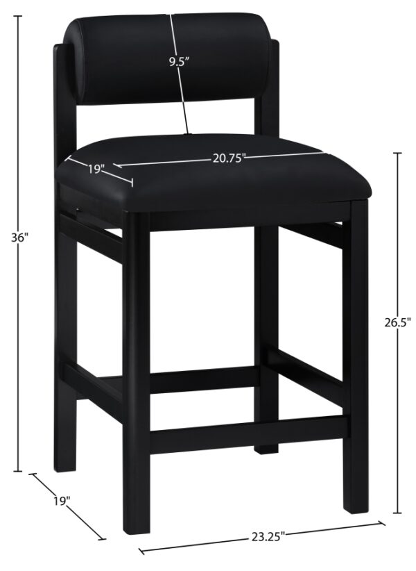Roundhill Vegan Leather Upholstered Counter Stool