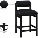 Roundhill Vegan Leather Upholstered Counter Stool