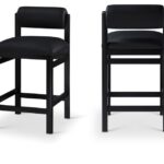 Roundhill Vegan Leather Upholstered Counter Stool
