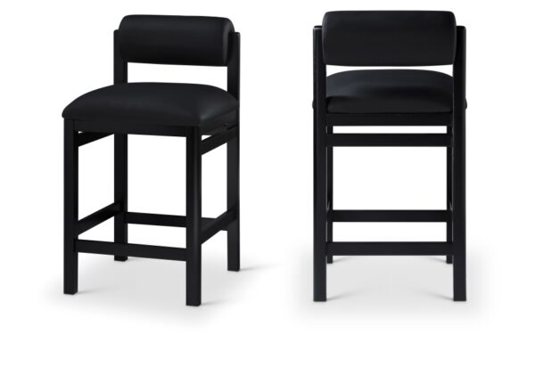 Roundhill Vegan Leather Upholstered Counter Stool
