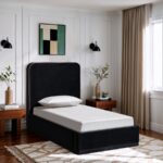 Rava Velvet Upholstered Twin Bed