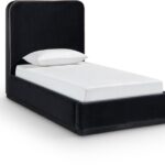 Rava Velvet Upholstered Twin Bed