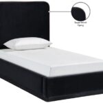 Rava Velvet Upholstered Bed