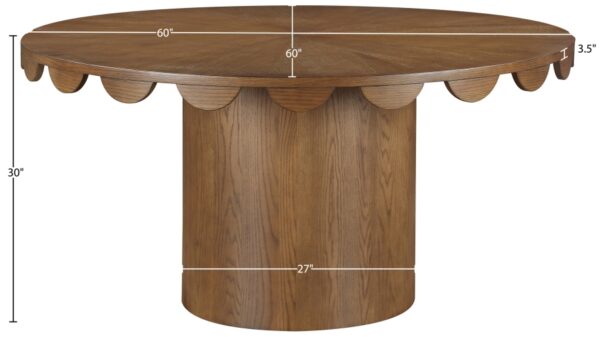 Dahlia 60" Oak Veneer Dining Table