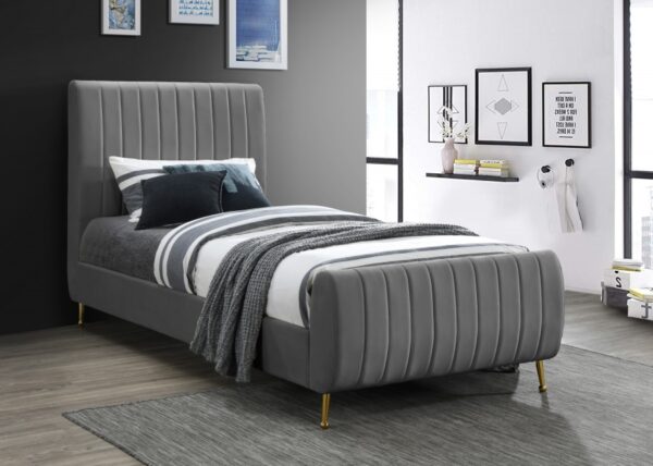 Zara Velvet Upholstered Bed