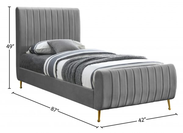 Zara Velvet Upholstered Bed
