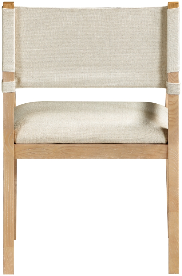 Avon Linen Textured Performance Fabric Dining Arm Chair