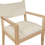Avon Linen Textured Performance Fabric Dining Arm Chair
