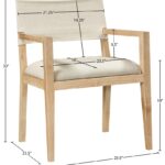 Avon Linen Textured Performance Fabric Dining Arm Chair