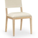 Avon Linen Textured Performance Fabric Dining Side Chair