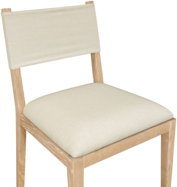 Avon Linen Textured Performance Fabric Dining Side Chair