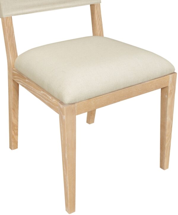 Avon Linen Textured Performance Fabric Dining Side Chair