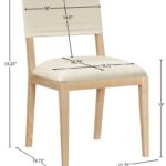 Avon Linen Textured Performance Fabric Dining Side Chair
