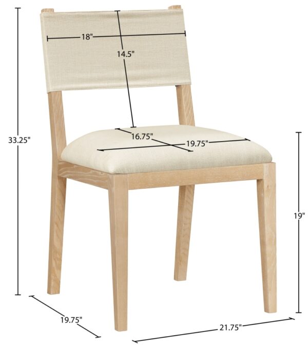 Avon Linen Textured Performance Fabric Dining Side Chair