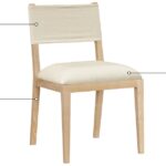 Avon Linen Textured Performance Fabric Dining Side Chair