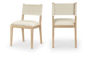 Avon Linen Textured Performance Fabric Dining Side Chair
