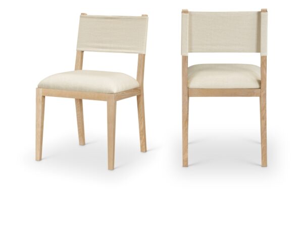 Avon Linen Textured Performance Fabric Dining Side Chair