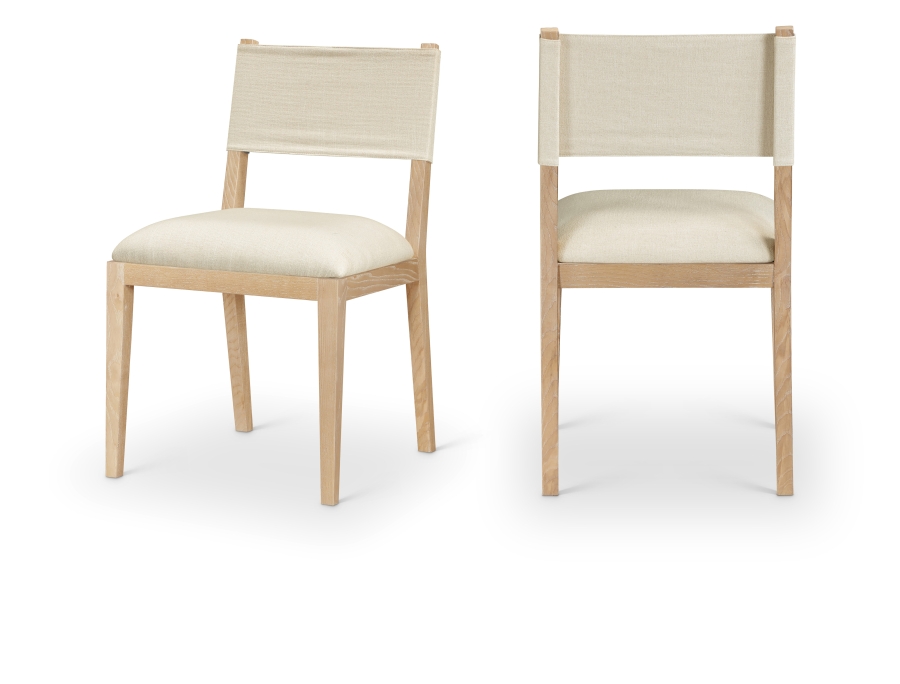Avon Linen Textured Performance Fabric Dining Side Chair