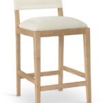 Avon Linen Textured Performance Fabric Counter Stool