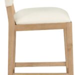 Avon Linen Textured Performance Fabric Counter Stool
