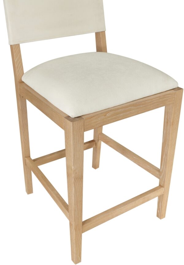 Avon Linen Textured Performance Fabric Counter Stool