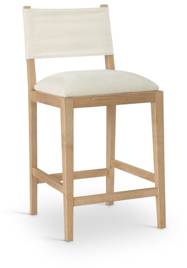 Avon Linen Textured Performance Fabric Counter Stool