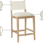 Avon Linen Textured Performance Fabric Counter Stool