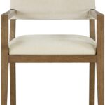 Avon Linen Textured Performance Fabric Dining Arm Chair