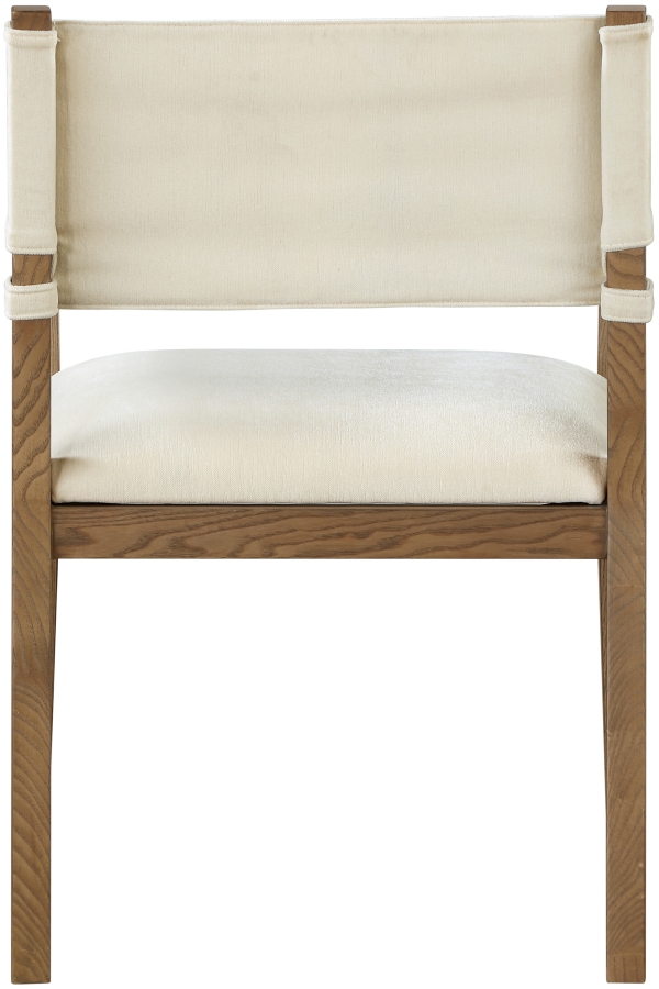 Avon Linen Textured Performance Fabric Dining Arm Chair