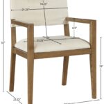 Avon Linen Textured Performance Fabric Dining Arm Chair